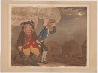 William Pitt und John Bull fürchten eine Invasion
