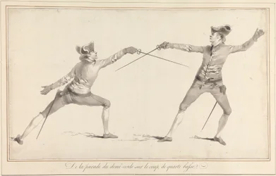 Von der Parade des Halbkreises beim Quart-Basse-Schlag