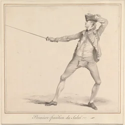 Erste Position des Grußes