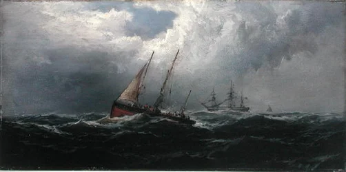 Nach einem Sturm-Wrack