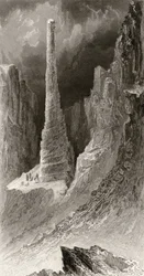 Tennysons Denkmal, graviert von J. McGoffin, aus 