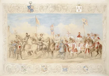 Walter Little Gilmour Esq., Der Schwarze Ritter und Hon. Edward Stafford Jerningham, Ritter des Schwans, 1839