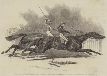 Pyrrhus der Erste und Sir Tatton Sykes im Wettstreit um die Derby Stakes in Epsom