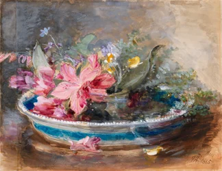 Blumen in einer Schale