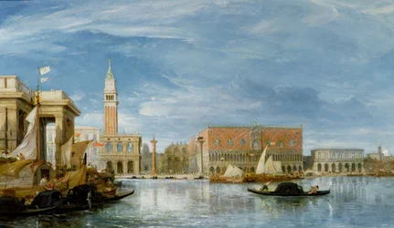 Ansicht des Molo und des Palazzo Ducale in Venedig