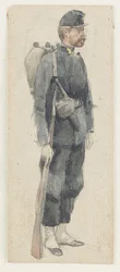 Ein Soldat mit einem Gewehr