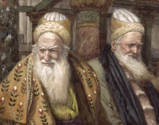 Annas und Kaiphas, Illustration für Das Leben Christi
