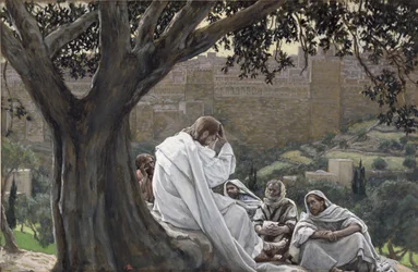 Christus sagt die Zerstörung des Tempels voraus, Illustration für Das Leben Christi