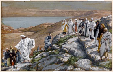 Christus sendet die siebzig Jünger zu zweit aus, Illustration zu „Das Leben Christi“, ca. 1884-96