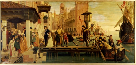 Abreise des verlorenen Kindes aus Venedig, 1863