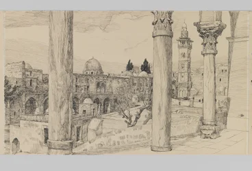 Esplanade des Haram, Illustration aus Das Leben unseres Herrn Jesus Christus