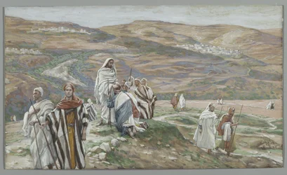 Er sandte sie zu zweit aus, Illustration aus Das Leben unseres Herrn Jesus Christus, 1886-96