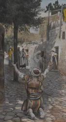 Heilung der Aussätzigen in Kapernaum, Illustration aus Das Leben unseres Herrn Jesus Christus