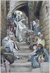 In den Dörfern wurden die Kranken zu ihm gebracht, Illustration für Das Leben Christi, ca. 1886-94