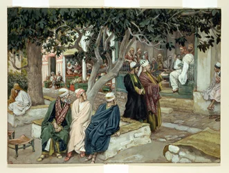Jesus in einer Begegnung mit St. Matthäus, Illustration für Das Leben Christi, ca. 1886-96