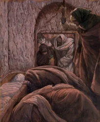 Jesus im Grab, Illustration für Das Leben Christi