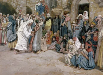 Lasset die Kinder zu mir kommen, Illustration für Das Leben Christi, ca. 1886-96