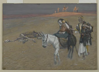 Die Flucht nach Ägypten, Illustration aus Das Leben unseres Herrn Jesus Christus