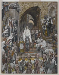 Die Prozession in den Straßen Jerusalems, Illustration aus Das Leben unseres Herrn Jesus Christus, 1886-94
