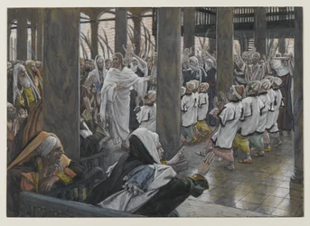 Die Prozession im Tempel, Illustration aus Das Leben unseres Herrn Jesus Christus, 1886-94