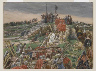 Die Prozession nähert sich Golgatha, Illustration aus Das Leben unseres Herrn Jesus Christus, 1886-94