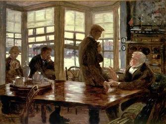 Der verlorene Sohn im modernen Leben: Die Abreise, ca. 1882 (Vorbereitungsskizze)