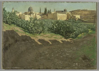 Die Südwestecke der Esplanade des Haram, Der Alte Tempel, Illustration aus Das Leben unseres Herrn Jesus Christus