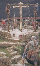 Das Einsetzen des Kreuzes, Illustration für Das Leben Christi