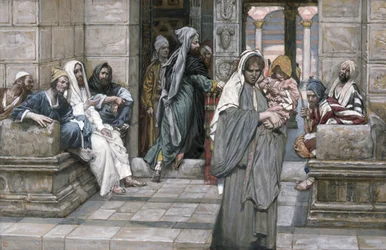 Das Scherflein der Witwe, Illustration für Das Leben Christi