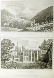 Berg und Haus in Demavend, 1818