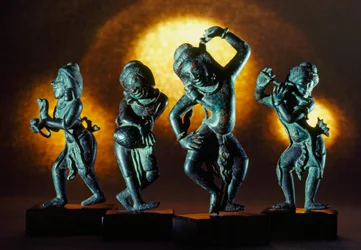 Figuren aus dem sechsten oder siebten Jahrhundert, gefertigt von den alten Pyu. New York City, New York.