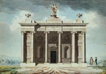 Ansicht eines Entwurfs für ein Privattheater