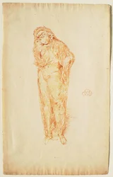 Stehende drapierte Figur