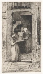 Die Senfverkäuferin, aus der französischen Serie (Douze Eaux-Fortes d)