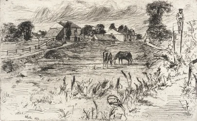 Landschaft mit Pferden