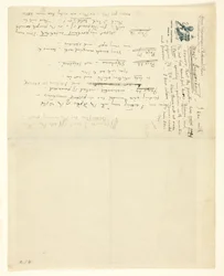 Brief an William Heinemann mit Korrekturen für Eden versus Whistler: Der Baronet und der Schmetterling. Ein Valentinstag mit einem Urteil