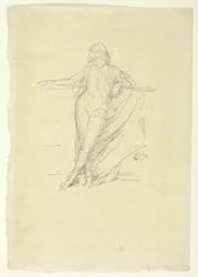 Kleine drapierte Figur, lehnend