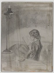 Lesen bei Lampenlicht