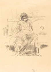 Die drapierte Figur, sitzend