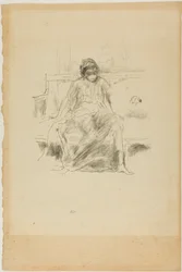 Die drapierte Figur, sitzend