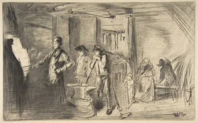 Die Schmiede, aus „Eine Serie von sechzehn Radierungen mit Szenen an der Themse und anderen Motiven“