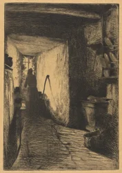 Die Küche, aus dem Französischen Set (Douze Eaux-Fortes d)