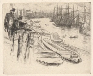 Der kleine Pool, aus der Thames-Serie (Eine Serie von sechzehn Radierungen von Szenen an der Themse und anderen Motiven)