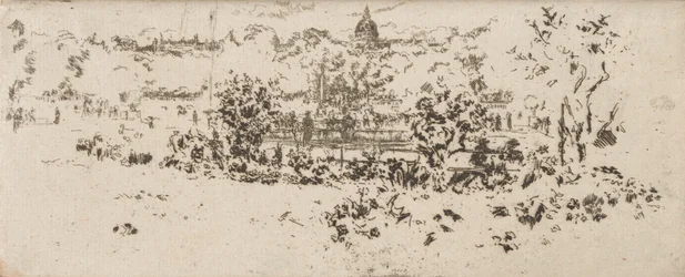 Das Pantheon von der Terrasse, Jardin du Luxembourg