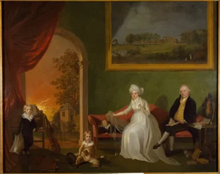 Porträt von Robert Mynors und seiner Familie