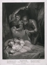 König Richard der Dritte: Akt IV, Szene III, die Ermordung der Prinzen im Tower, veröffentlicht 1790.
