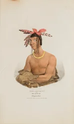 MISH-SHA-QUAT oder der klare Himmel; Ein Chippeway-Häuptling, aus The Aboriginal Portfolio