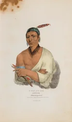 O-WAN-ICH-KOH oder der Kleine Elch; Ein Winnebago-Häuptling, aus dem Aboriginal Portfolio