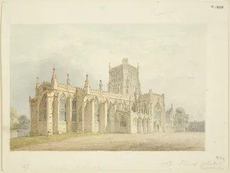 Nordostansicht der Kathedrale von Bristol, ca. 1830