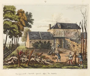 Hougoumont - Begräbnisstätte nach der Schlacht, aus 